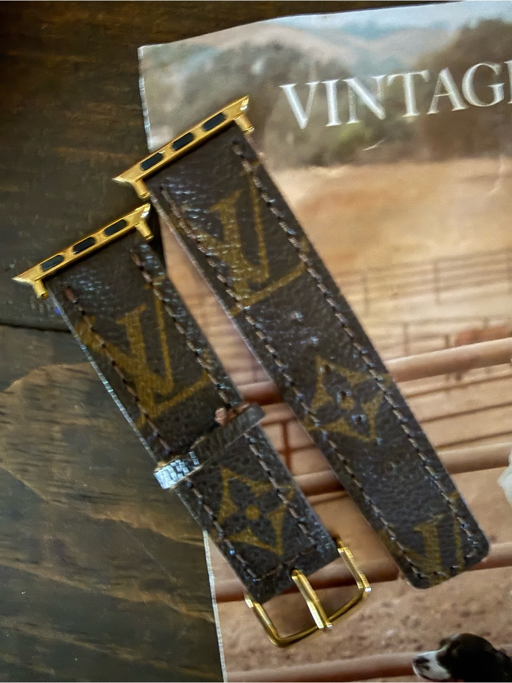 Lv leather apple watch band - Picture 2 of 6